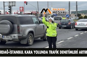 Tekirdağ-İstanbul kara yolunda trafik denetimleri artırıldı