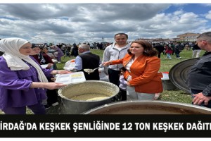 Tekirdağ'da keşkek şenliğinde 12 ton keşkek dağıtıldı