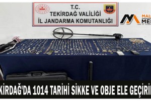 Tekirdağ'da 1014 tarihi sikke ve obje ele geçirildi
