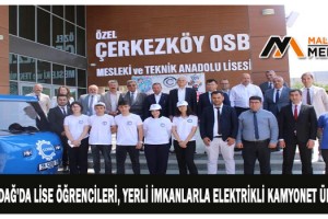 Tekirdağ'da lise öğrencileri, yerli imkanlarla elektrikli kamyonet üretti