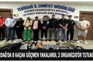 Tekirdağ'da 8 kaçak göçmen yakalandı, 2 organizatör tutuklandı