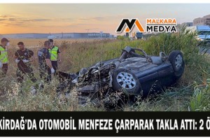 Tekirdağ’da otomobil menfeze çarparak takla attı: 2 ölü
