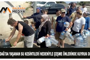 Tekirdağ’da yaşanan su kesintileri nedeniyle çeşme önlerinde kuyruk oluştu
