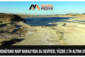 Tekirdağ'daki Naip Barajı’nda su seviyesi, yüzde 1’in altına düştü